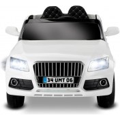 Resim Q-suv Akülü Jeep 12v Uzaktan Kumandalı Akülü Araba Audio Q Suv Akülü Araçlar Beyaz 