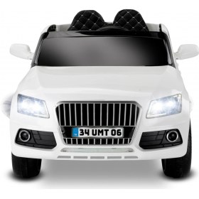 Resim Q-suv Akülü Jeep 12v Uzaktan Kumandalı Akülü Araba Audio Q Suv Akülü Araçlar Beyaz 