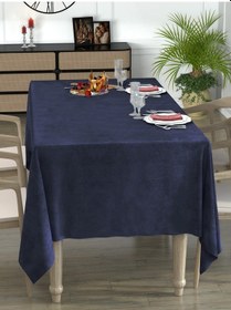 Resim Daily Series Kadife Dokulu Uzay Mavisi Masa Örtüsü Uzay Mavisi 