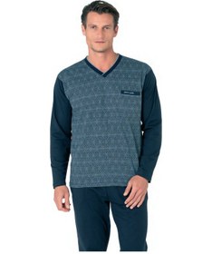 Resim Pierre Cardin 6110 Erkek Lacivert Kuzun Kollu V Yaka Pijama Takımı-lacivert-m Çok Renkli 