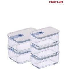 Resim Neoflam Perfect Seal Cam Saklama Kabı Seti 5 Parça 