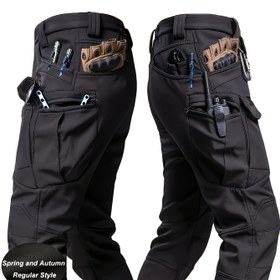 Resim Erkekler için çok fonksiyonlu taktiksel kargo pantolon, çok cepli outdoor kamp, balıkçılık, avcılık, bisiklet, dağcılık ve trekking terlikli şalvar 