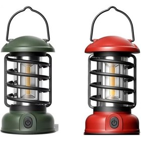 Resim Madfox Vintage Glamping Kamp Lambası 1200mah 18650 300 Lümen Green Çok Renkli 