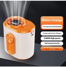 Resim Yüksek Hızlı Bel Tipi Vantilatör, Led Ekran, Turuncu, 
