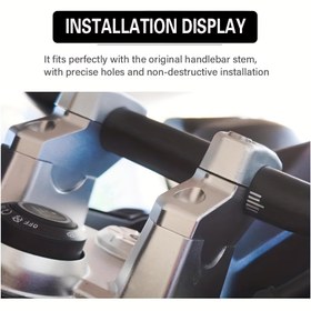 Resim BMW F850GS F900GS ADV F900XR Modifiye Gidon Yükseltme Braketleri, Arka Kaydırma Artışı için Uygun. Yeni Motosiklet Gidon Yükseltme Braketleri (2 adet Yükseltme Braketi + 4 adet Civata) 