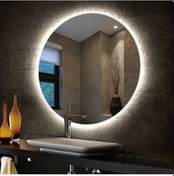 Resim 70 Cm Beyaz Ledli Banyo Aynası Tuvalet Aynası 