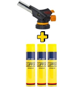 Resim 1300 Derece Profesyonel Pürmüz Çakmak 509c Başlık + 3 Adet Clipper Çakmak Gazı 