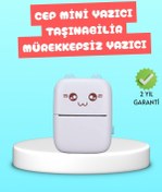 Resim Mini Termal Yazıcı Kablosuz Taşınabilir Bluetooth Bağlantılı 200 Dpı 