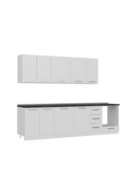 Resim Minar 290 Cm Mutfak Dolabı Beyaz 290-B3 Beyaz 