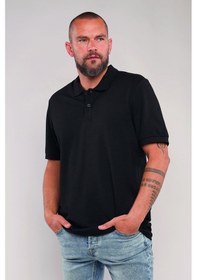 Resim Gabria Polo Yaka Erkek T-shirt Siyah 