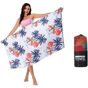 Resim Xuweiwei Hızlı Kuruyan Mikrofiber Plaj Havlusu - 63&quot X 31.5&quot Boyutlarında Modern Tasarım Çok Renkli Çok Renkli 