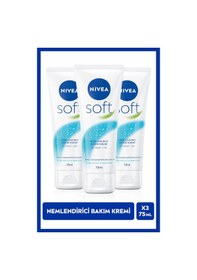 Resim Soft Nemlendirici Bakım Kremi 75ml, Jojoba Yağı,e Vitamini, El Yüz Vücut, Yumuşak Canlı Cilt, 3 Adet 
