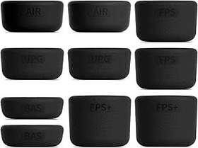 Resim ELETIUO Xbox Series X/S, Xbox One, Xbox One X/S Denetleyicisi için 5 Çift/10 Adet Başparmak Tutacağı Seti, 5 Tasarımlı Kaymaz Silikon Joystick Şapkası, Özel Analog Thumbsticks Kapak, Siyah 