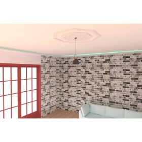 Resim Motifpiyer Tavan Lamba Göbeği 02-Sekizgen-Dış Çıtalı 