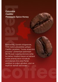 Resim Colombia Pineapple Spice Çekirdek Kahve 250 Gr , %100 Arabica Çekirdek Kahve 