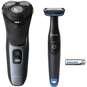 Resim Philips S3133/51 Islak Kuru Sinek Kaydı Tıraş Makinesi - Bg1024 Banyo Vücut Bakım Tıraş Makinesi Set 2 Saat 
