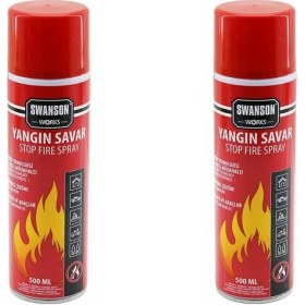 Resim Cekar Store 2 Adet Yangın Söndürücü - Yangın Savar Sprey 500ML + 500 ml Ev - Ofis - Oto Araç Ateş Boğucu Köpük Tabaka Oluşturur (5324) 