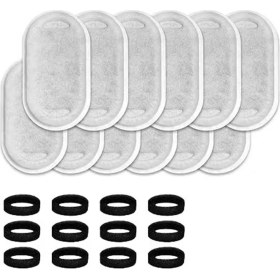 Resim Luminnaly Paslanmaz Çelik Su Çeşmesi Aktif Karbon Sünger Filtreleri Için 24 Adet Yedek Su Çeşmesi Filtre Elemanı (Yurt Dışından) 