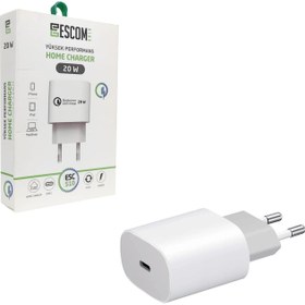 Resim Escom Gold ESC-510 20W Type-C Şarj Adaptörü 