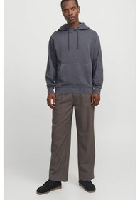 Resim Jack & Jones Jjecharge Faded Erkek Sweatshirt Gri 