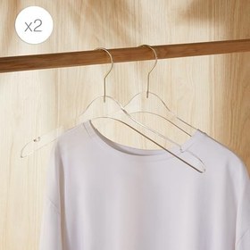 Resim Ocean Home Textile 2'li Şeffaf Akrilik Giysi Askısı 38.5 x 21.5 x 1 cm 