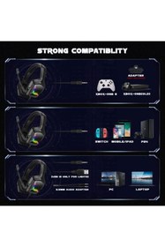 Resim Genel Markalar Gaming K20 Oyuncu Kulaklık Mikrofonlu Işıklı K20 Gaming Kulaklık 