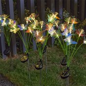 Resim Güneş Enerjili LED Lif Optik Kelebek Manzara Dekoratif Işık - İki Modlu, Otomatik Parlaklık Ayarlı Şık Bahçe Lambası, Akıllı Algılama - Işık Algılama, Meydanlar, Parklar, Yürüyüş Yolları ve Avlular İçin Uygun 
