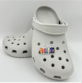 Resim Crocs Terlik Süsü Ve Aksesuarı , Çanta Süsü Jibbitz 3d Hello Summer 06 Logo Aksesuar Turuncu-pembe-beyaz-mint-siyah-laci-pudra 