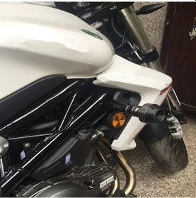 Resim Chuangyinshop 1pc Universal Motorcycle Frame Slider Red M10 Anti Crash Engine Protection Aluminum Ideal For Off Road Bobber Touring Dirt Bikes 