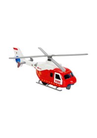 Resim Maxx Wheels Sesli Işıklı Çek Bırak Die Cast Helikopter Metal Gövde Çok Renkli 