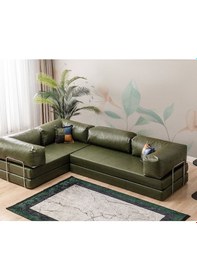 Resim Good Night Deri Legom Köşe Koltuk Haki 