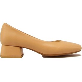 Resim Kanuga Bb2022-79 Nut Kadın Küt Burun Kısa Topuk Klasik Ayakkabı 