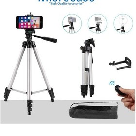 Resim Microcase 3110 Tripod 106 CM + Döner Başlıklı Telefon Tutucu + Bluetooth Kumanda 