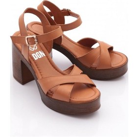 Resim Dgn 2029 Kadin Topuklu Sandalet Taba 