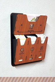 Resim Reklamwar Ahşap Fatura Posta Kutusu Kiraz Siyah 