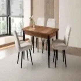 Resim Mobilgen Sadece Masa Hazar 120+30 Kelebek Tekno Kenar Hg Açılabilir Masa Kahverengi 