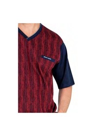 Resim Pierre Cardin 6052 Erkek Kısa Kollu Jakarlı 3'lü Pijama Takımı-bordo Bordo 