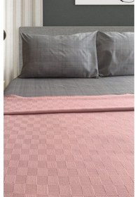 Resim Alla Turca Çift Kişilik Doğal Pamuk Pike Pudra 