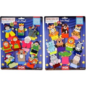 Resim Lisinya247 2 Set - 20 Parça Masal Kahramanları Ve Safari Hayvanları Parmak Kukla 