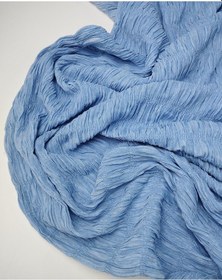 Resim Mavi Renkte Bürümcüklü Jarse Kumaş 130x310cm-10830 Mavi 