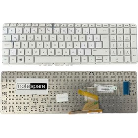 Resim Notespare Hp Ile Uyumlu Pavilion 15-p103nt, 15-p104nt, 15-p105nt, 15-p106nt Notebook Klavye Beyaz Tr 