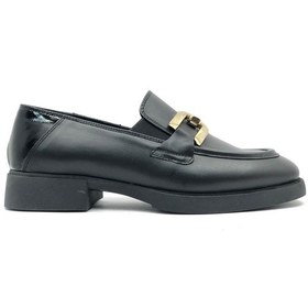 Resim Greyder 59120 Zn Deri Comfort Klasik Oxford Kadın Ayakkabı Siyah 