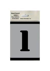 Resim Stencil Rakam Boyama Şablonu X006-sayı Rakam Yüksekliği 5 Cm 