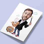 Resim Sihirbaz Erkek Karikatürlü Tebrik Kartı 