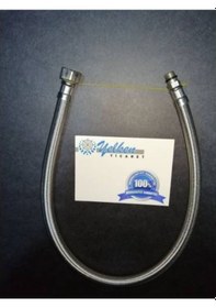 Resim Batarya- Musluk Alti Bağlanti Hortumu 3-8 - M10 80 Cm Çelik Flex 