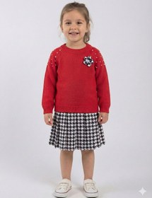 Resim Xo Kids Kız Çocuk Elbise 3-7 Yaş 4028 Kırmızı 