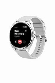 Resim Haino Teko 16 Amoled Ekran Waterproof 3 Kordonlu Akıllı Saat Gümüş Premium Set 