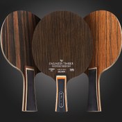 Resim URTUE Premium Masa Tenisi Raketi - 5 Katmanlı Abanoz ve Dalberjiya Ahşap, Uzun Sap, Siyah+Sarı, Yüksek Kaliteli Kontrol ve Döndürme için İdeal, Şık Ahşap Sap | Pürüzsüz Yüzeyli Raket 