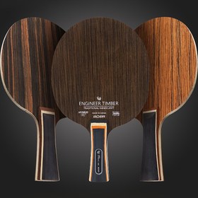 Resim URTUE Premium Masa Tenisi Raketi - 5 Katmanlı Abanoz ve Dalberjiya Ahşap, Uzun Sap, Siyah+Sarı, Yüksek Kaliteli Kontrol ve Döndürme için İdeal, Şık Ahşap Sap | Pürüzsüz Yüzeyli Raket 