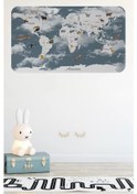 Resim Eğitici Dünya Haritası Dünya Atlası Çocuk Ve Bebek Odası Duvar Sticker -60x105-3818 Renkli 